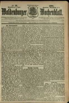 Waldenburger Wochenblatt, Jg. 36, 1890, nr 28