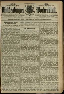 Waldenburger Wochenblatt, Jg. 36, 1890, nr 31