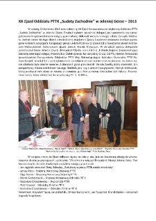 XX Zjazd Oddziału PTTK "Sudety Zachodnie" w Jeleniej Górze - 2013 [Dokument elektroniczny]