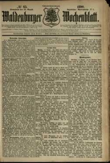 Waldenburger Wochenblatt, Jg. 36, 1890, nr 65