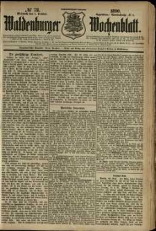 Waldenburger Wochenblatt, Jg. 36, 1890, nr 78
