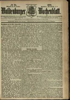 Waldenburger Wochenblatt, Jg. 36, 1890, nr 84