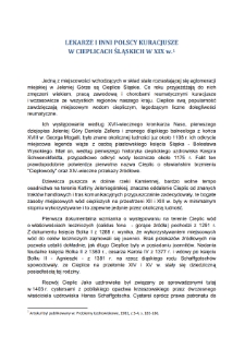 Lekarze i inni polscy kuracjusze w Cieplicach Śląskich w XIX w.