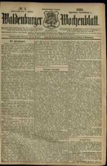 Waldenburger Wochenblatt, Jg. 38, 1892, nr 3