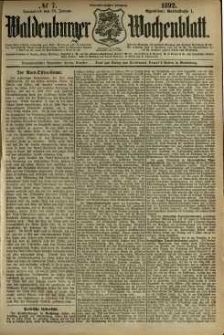 Waldenburger Wochenblatt, Jg. 38, 1892, nr 7