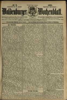Waldenburger Wochenblatt, Jg. 38, 1892, nr 9