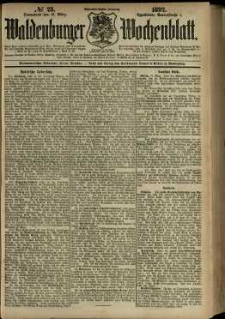 Waldenburger Wochenblatt, Jg. 38, 1892, nr 23