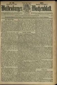 Waldenburger Wochenblatt, Jg. 38, 1892, nr 30
