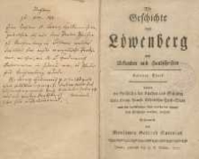 Die Geschichte von Löwenberg aus Urkunden und Handschriften. Zweiter Theil