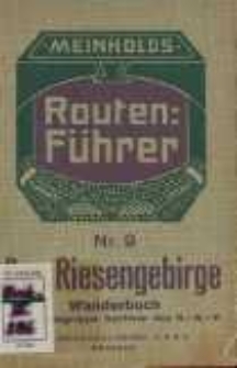 Das Riesengebirge: mit 8 Spezialkarten, 3 Textkarten und 1 Übersichtskarte in 2 Streifen