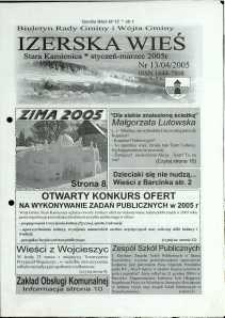 Izerska Wieś : Biuletyn Rady Gminy i Wójta Gminy, 2005, nr 13