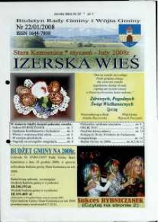Izerska Wieś : Biuletyn Rady Gminy i Wójta Gminy, 2008, nr 22