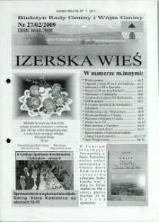 Izerska Wieś : Biuletyn Rady Gminy i Wójta Gminy, 2009, nr 27