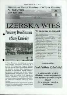 Izerska Wieś : Biuletyn Rady Gminy i Wójta Gminy, 2009, nr 28