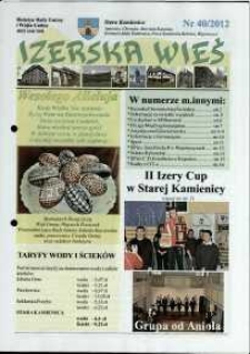 Izerska Wieś : Biuletyn Rady Gminy i Wójta Gminy, 2012, nr 40