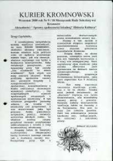Kurier Kromnowski. Miesięcznik Rady Sołeckiej Wsi Kromnów, 2008, nr 9 (18)