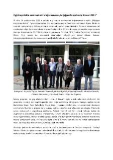 Ogólnopolskie seminarium krajoznawcze "Mijające krajobrazy Kowar 2013"