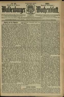 Waldenburger Wochenblatt, Jg. 39, 1893, nr 15