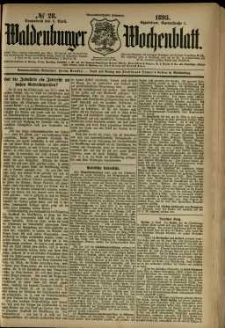 Waldenburger Wochenblatt, Jg. 39, 1893, nr 28