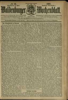 Waldenburger Wochenblatt, Jg. 39, 1893, nr 31