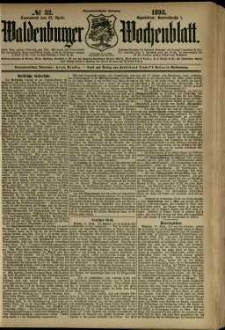 Waldenburger Wochenblatt, Jg. 39, 1893, nr 32