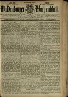 Waldenburger Wochenblatt, Jg. 39, 1893, nr 53