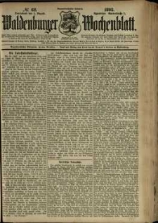 Waldenburger Wochenblatt, Jg. 39, 1893, nr 62