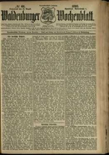 Waldenburger Wochenblatt, Jg. 39, 1893, nr 66