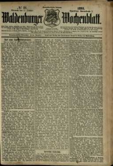 Waldenburger Wochenblatt, Jg. 39, 1893, nr 81