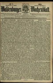 Waldenburger Wochenblatt, Jg. 40, 1894, nr 7