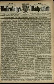 Waldenburger Wochenblatt, Jg. 40, 1894, nr 21