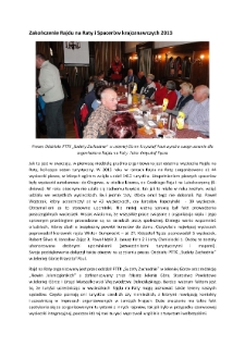 Zakończenie Rajdu na Raty i Spacerów krajoznawczych 2013 [Dokument elektroniczny]