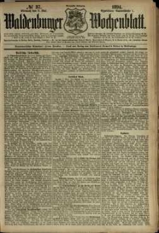 Waldenburger Wochenblatt, Jg. 40, 1894, nr 37