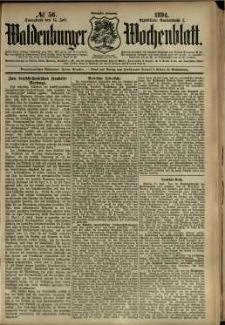Waldenburger Wochenblatt, Jg. 40, 1894, nr 56