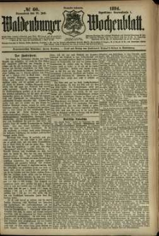 Waldenburger Wochenblatt, Jg. 40, 1894, nr 60