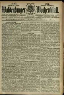 Waldenburger Wochenblatt, Jg. 40, 1894, nr 63