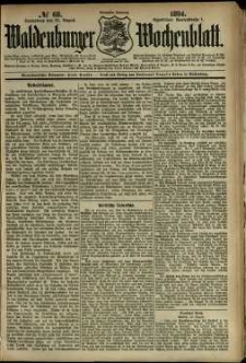 Waldenburger Wochenblatt, Jg. 40, 1894, nr 68