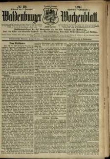 Waldenburger Wochenblatt, Jg. 40, 1894, nr 89