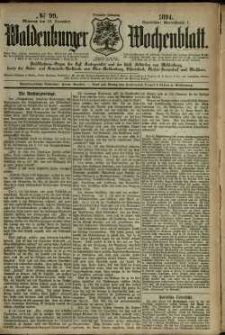 Waldenburger Wochenblatt, Jg. 40, 1894, nr 99