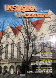 Książka i Czytelnik : czasopismo bibliotekarzy Dolnego Śląska, 2005, nr 3 (73)