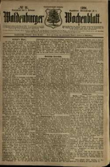 Waldenburger Wochenblatt, Jg. 37, 1891, nr 11