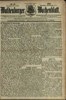 Waldenburger Wochenblatt, Jg. 37, 1891, nr 45