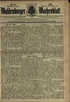 Waldenburger Wochenblatt, Jg. 37, 1891, nr 54