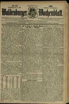 Waldenburger Wochenblatt, Jg. 37, 1891, nr 57