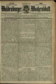 Waldenburger Wochenblatt, Jg. 37, 1891, nr 61