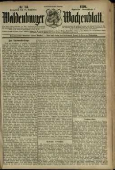 Waldenburger Wochenblatt, Jg. 37, 1891, nr 73