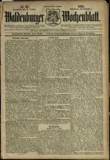 Waldenburger Wochenblatt, Jg. 37, 1891, nr 87