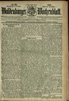 Waldenburger Wochenblatt, Jg. 37, 1891, nr 92