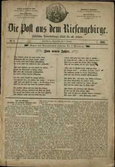 Die Post aus dem Riesengebirge, 1881, nr 1