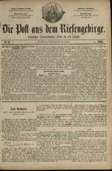 Die Post aus dem Riesengebirge, 1881, nr 11